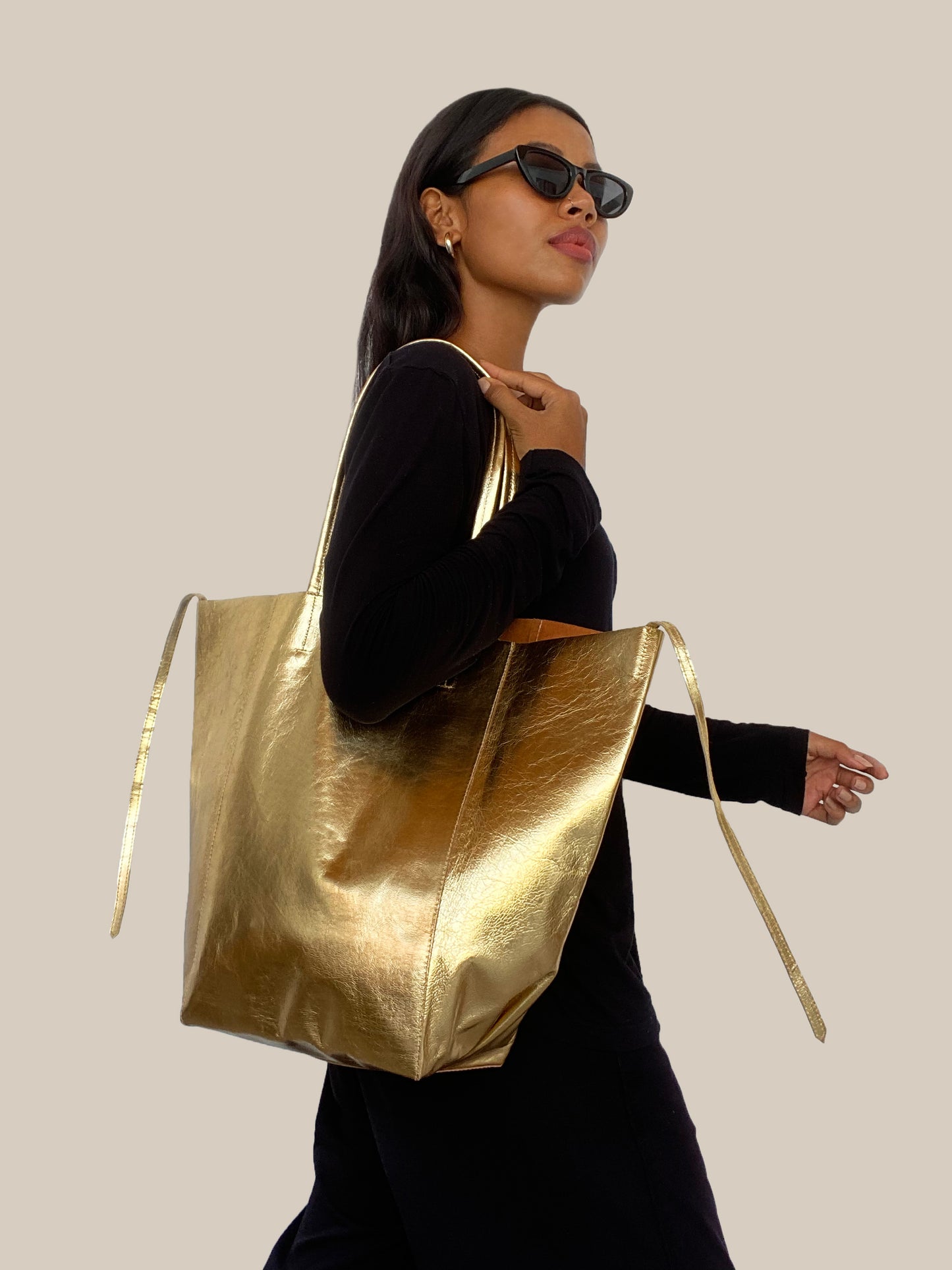 Pyramid Bag in Metallic