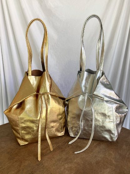 Pyramid Bag in Metallic