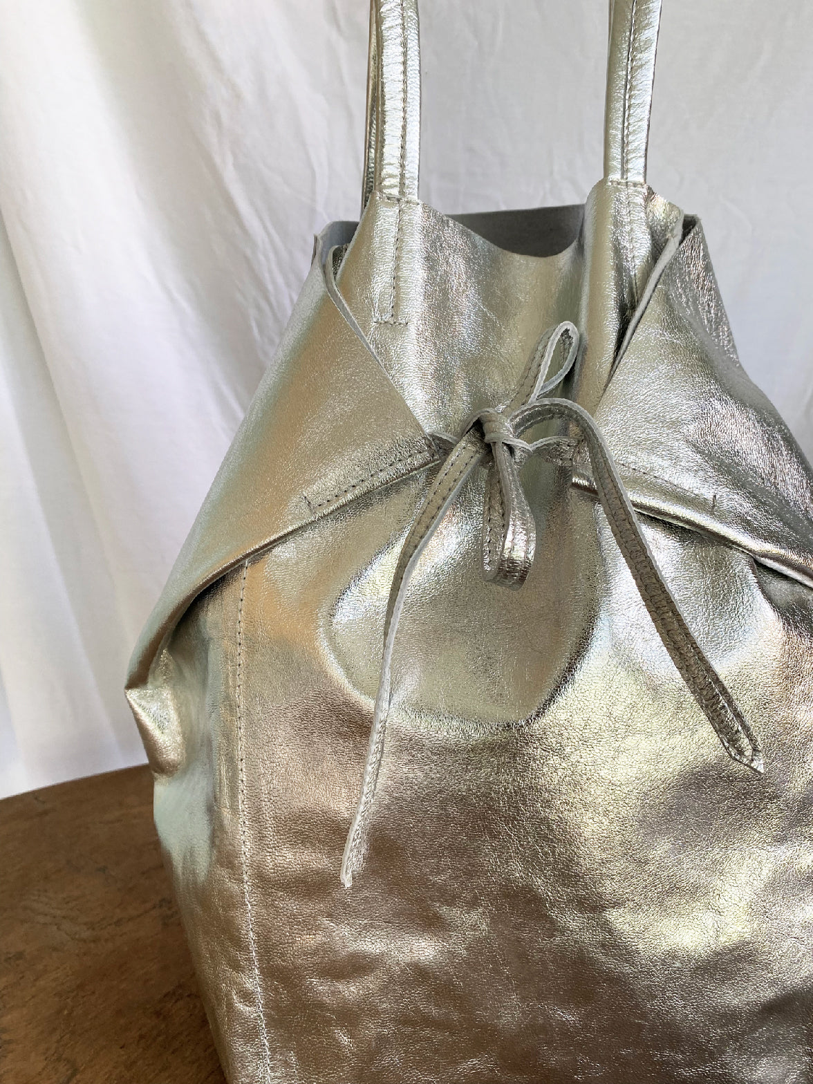 Pyramid Bag in Metallic