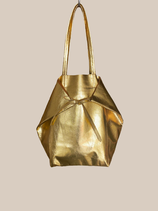 Pyramid Bag in Metallic