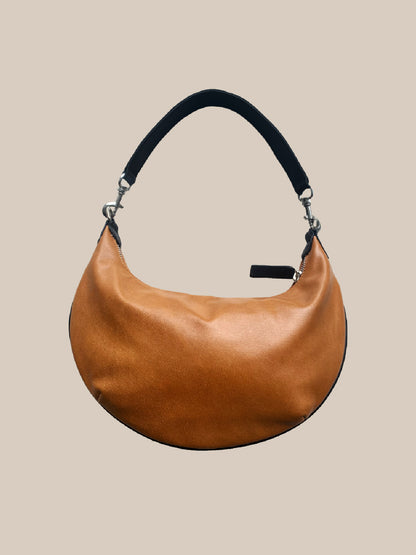 Moon Bag Leather in Saddle Tan