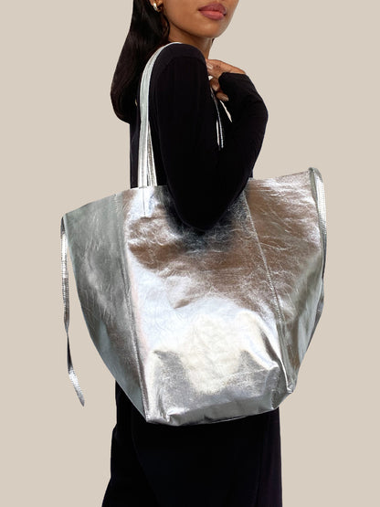 Pyramid Bag in Metallic