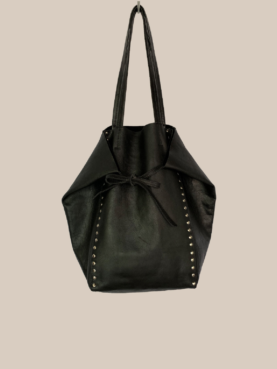 Pyramid Bag Black with Studs